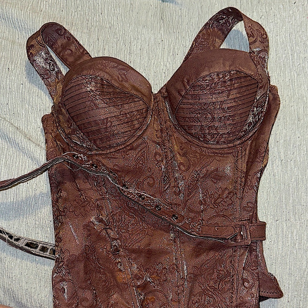 Entry Olive and Brown Lace Corset